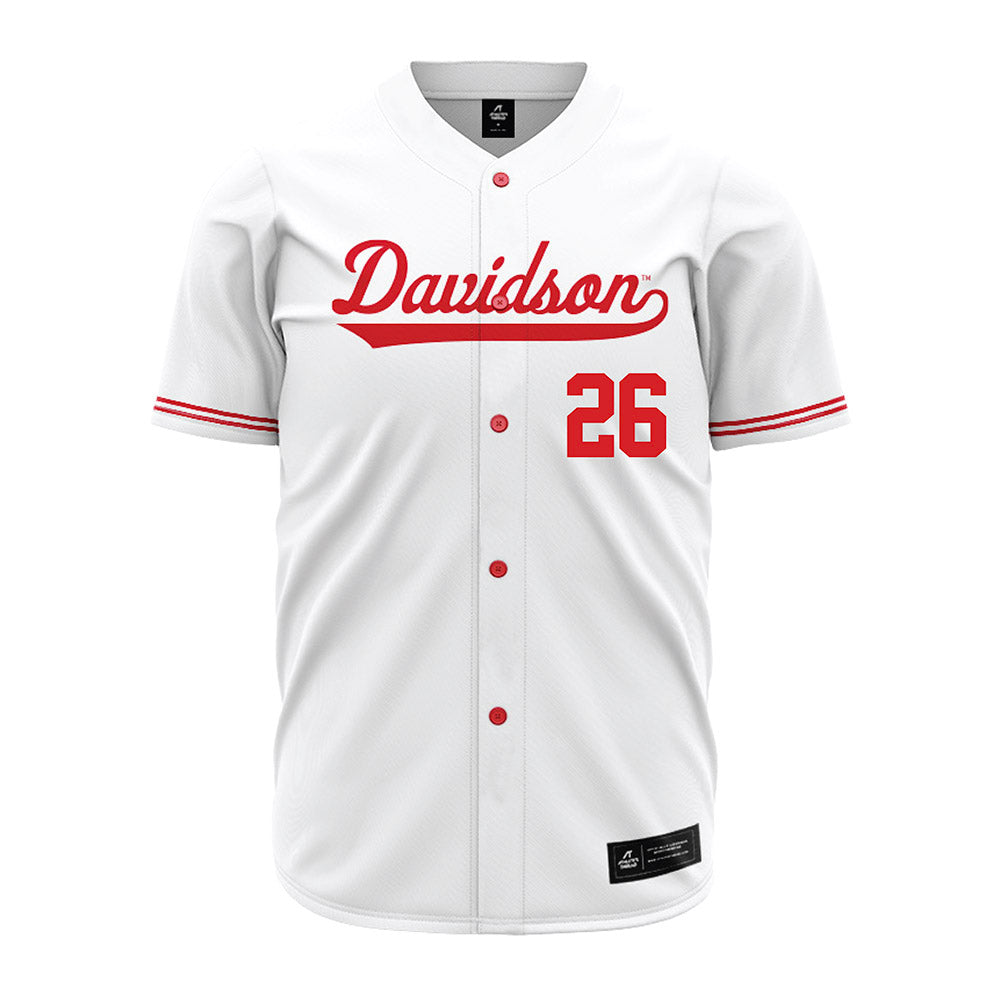 Davidson - NCAA Baseball : Will Papciak - White Jersey