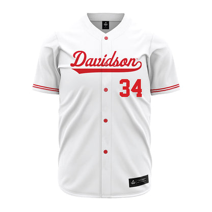 Davidson - NCAA Baseball : Thomas Whelan - White Jersey