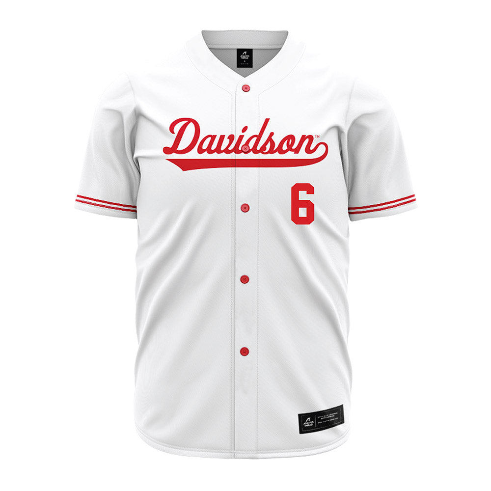 Davidson - NCAA Baseball : Aidan Rice - White Jersey