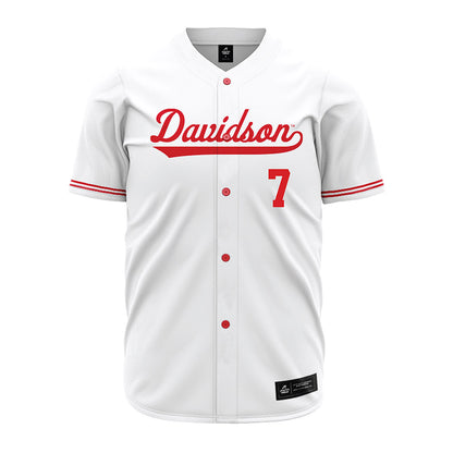 Davidson - NCAA Baseball : Gavin Thomas - White Jersey