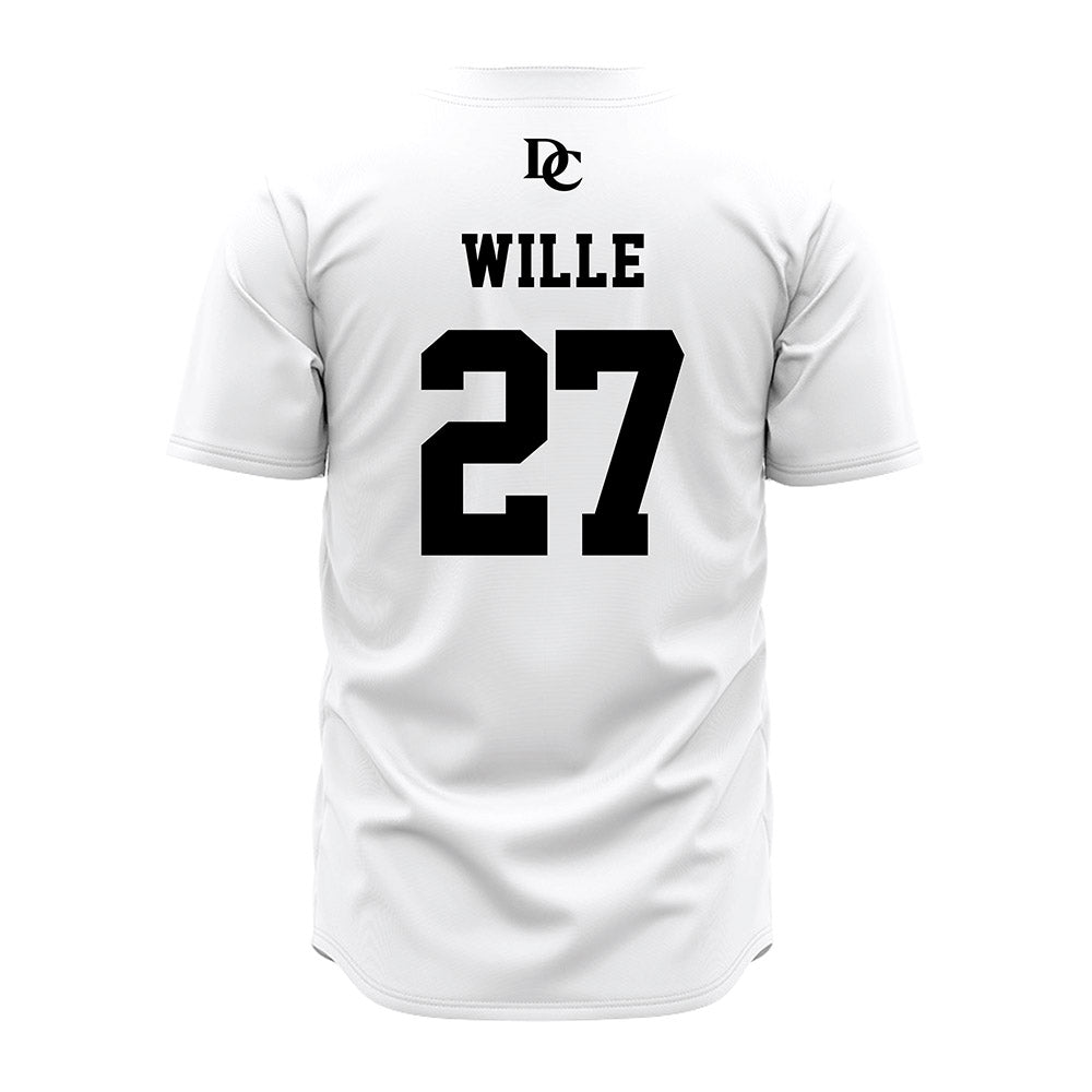 Davidson - NCAA Baseball : Tyler Wille - White Jersey-1