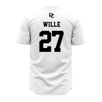 Davidson - NCAA Baseball : Tyler Wille - White Jersey-1