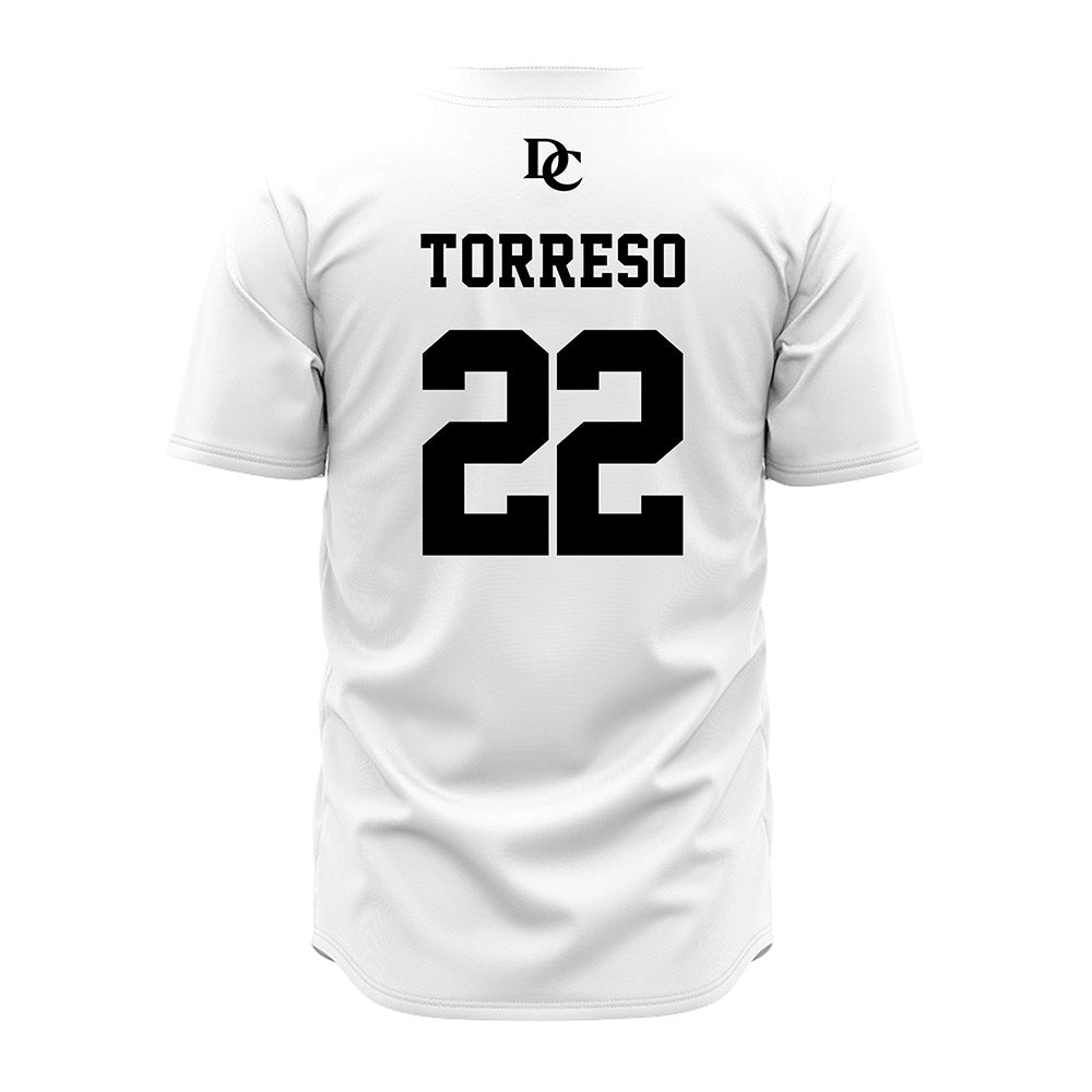 Davidson - NCAA Baseball : Anthony Torreso - White Jersey