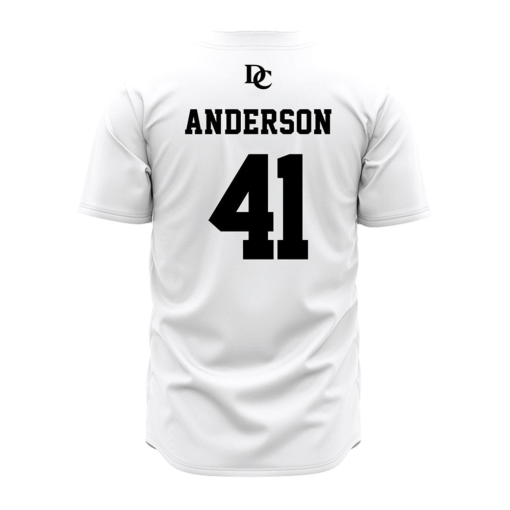 Davidson - NCAA Baseball : Hunter Anderson - White Jersey