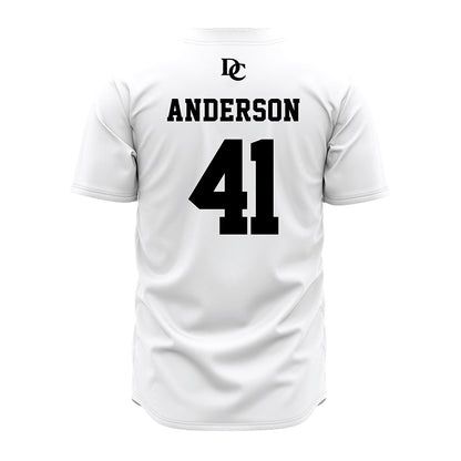 Davidson - NCAA Baseball : Hunter Anderson - White Jersey