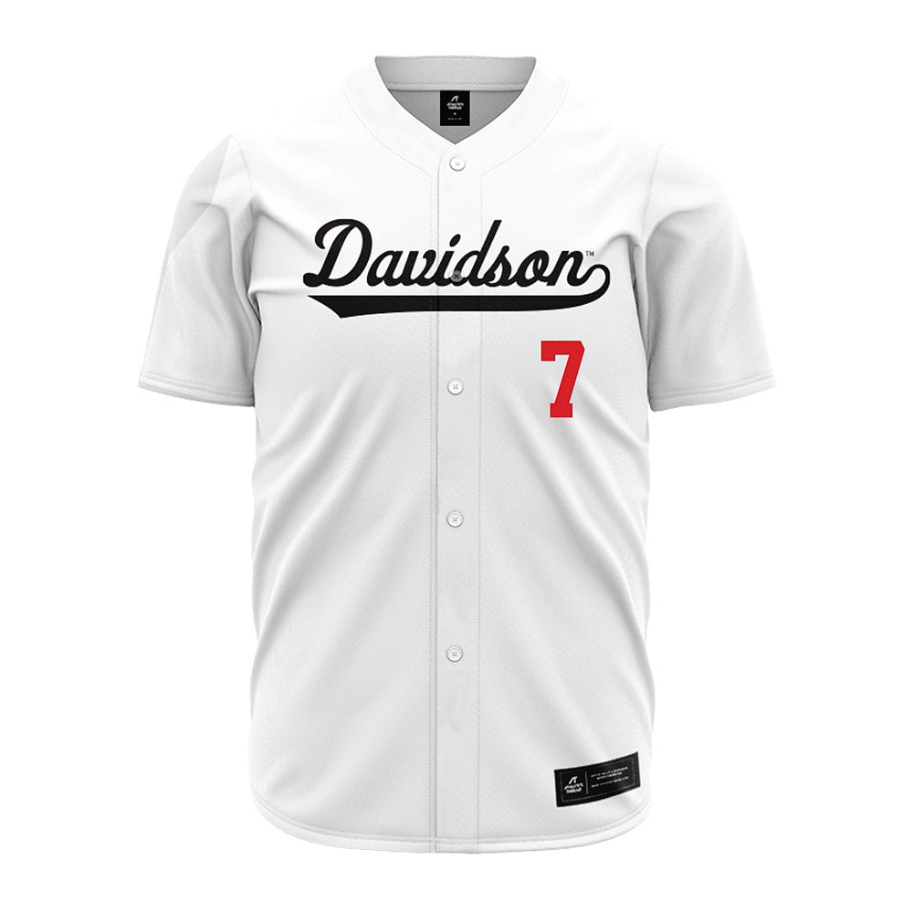 Davidson - NCAA Baseball : Gavin Thomas - White Jersey