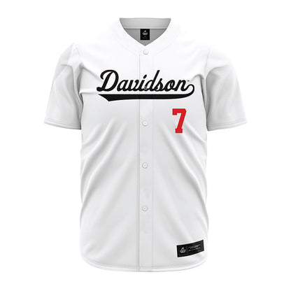 Davidson - NCAA Baseball : Gavin Thomas - White Jersey