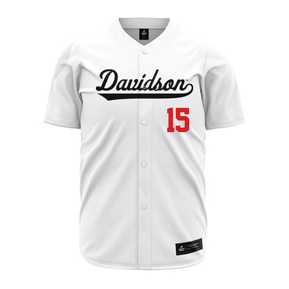 Davidson - NCAA Baseball : Isaac Fix - White Jersey-0