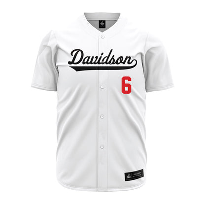 Davidson - NCAA Baseball : Aidan Rice - White Jersey