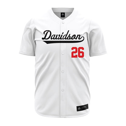 Davidson - NCAA Baseball : Will Papciak - White Jersey
