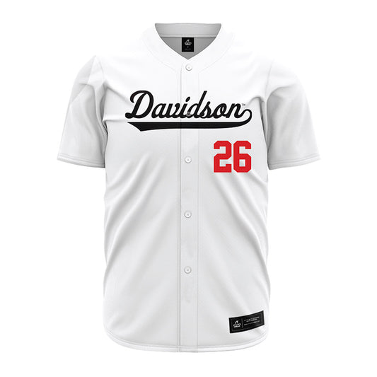Davidson - NCAA Baseball : Will Papciak - White Jersey