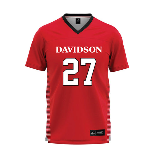Davidson - NCAA Baseball : Tyler Wille - Red Jersey-0