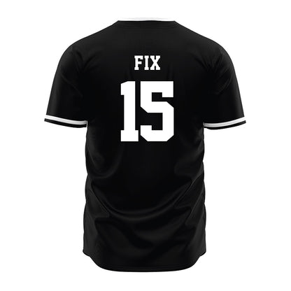 Davidson - NCAA Baseball : Isaac Fix - Black Jersey-1