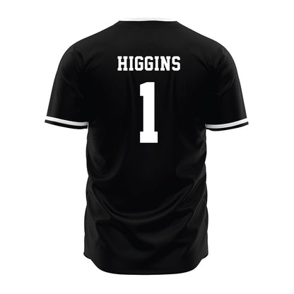 Davidson - NCAA Baseball : Justin Higgins - Black Jersey