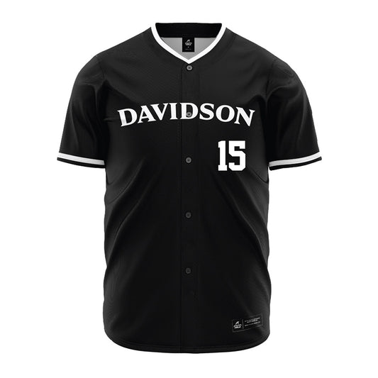 Davidson - NCAA Baseball : Isaac Fix - Black Jersey-0