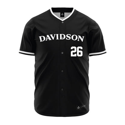 Davidson - NCAA Baseball : Will Papciak - Black Jersey