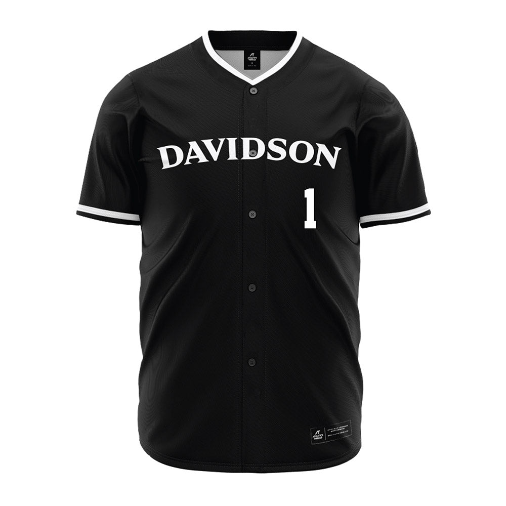 Davidson - NCAA Baseball : Justin Higgins - Black Jersey