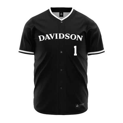 Davidson - NCAA Baseball : Justin Higgins - Black Jersey
