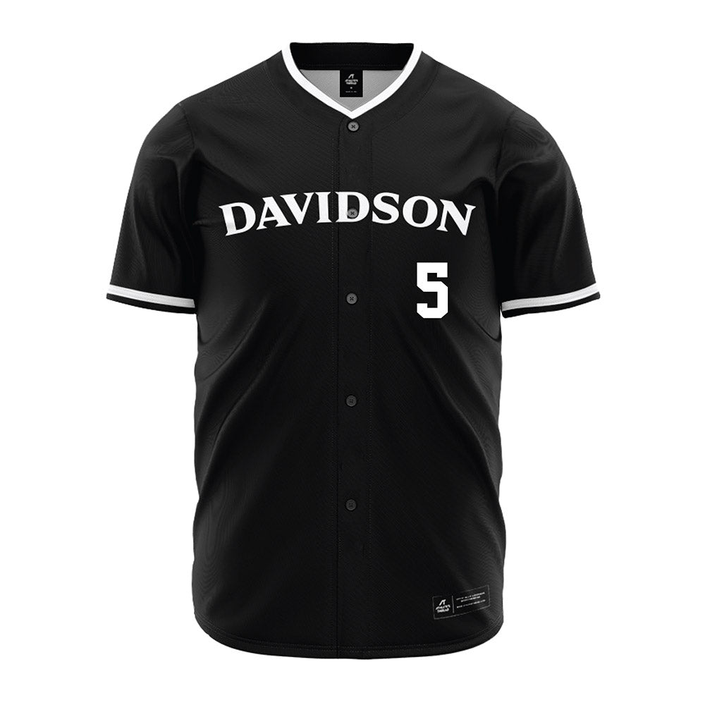 Davidson - NCAA Baseball : Noah Jouras - Black Jersey