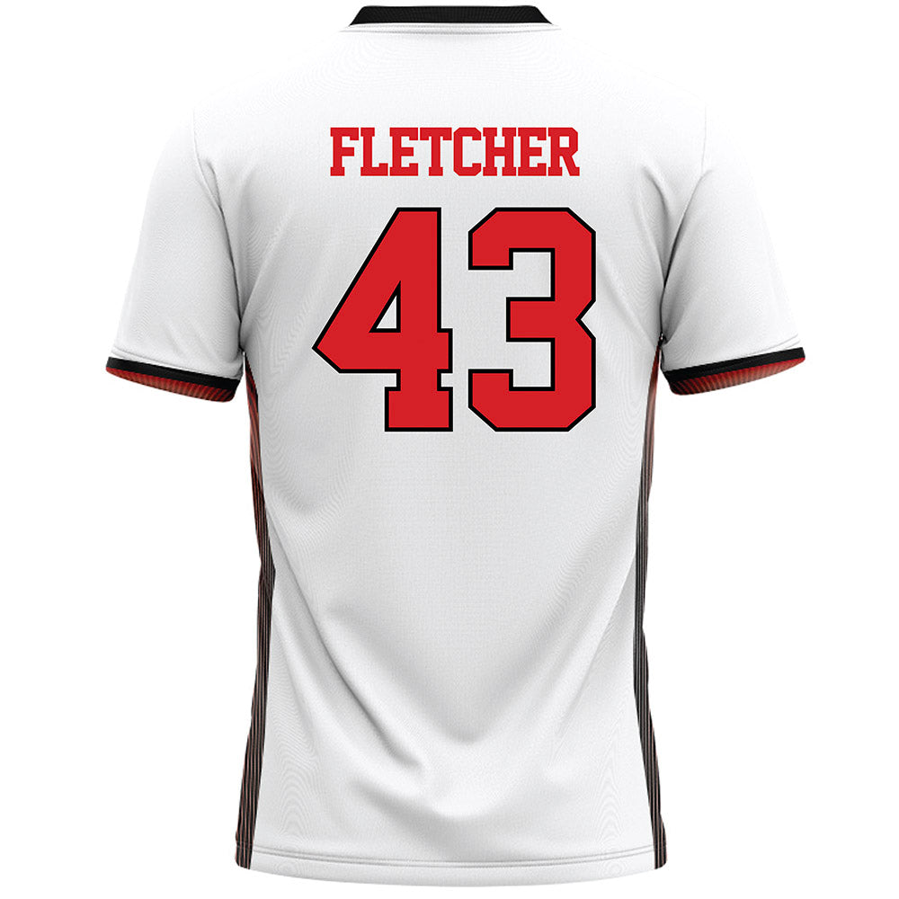 Davidson - NCAA Women's Lacrosse : Ella Fletcher - White Lacrosse Jersey -1