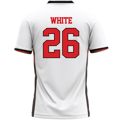 Davidson - NCAA Women's Lacrosse : Mali White - White Lacrosse Jersey