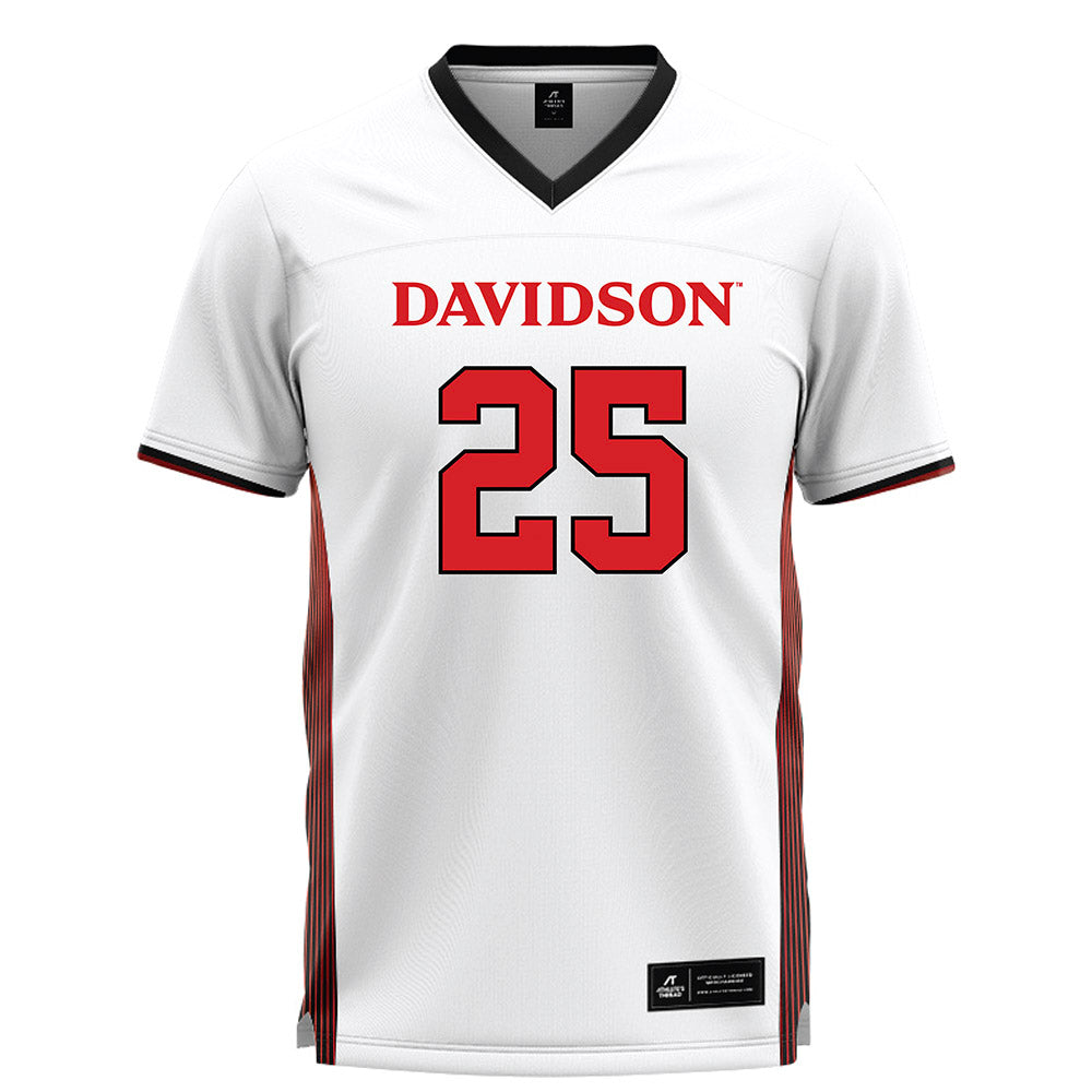Davidson - NCAA Women's Lacrosse : Kella McGrail - White Lacrosse Jersey -0