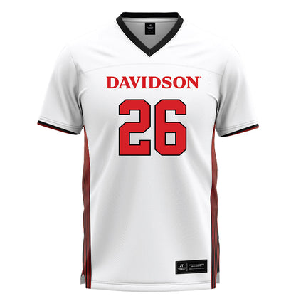 Davidson - NCAA Women's Lacrosse : Mali White - White Lacrosse Jersey