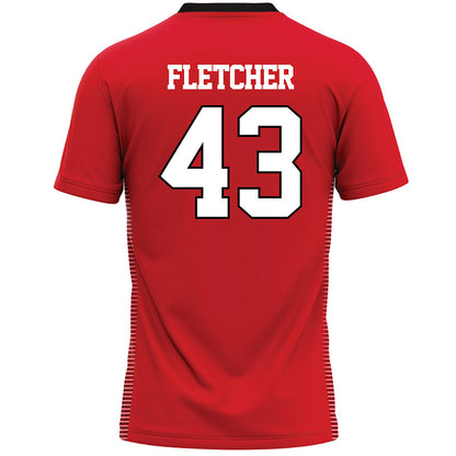 Davidson - NCAA Women's Lacrosse : Ella Fletcher - Red Lacrosse Jersey -1