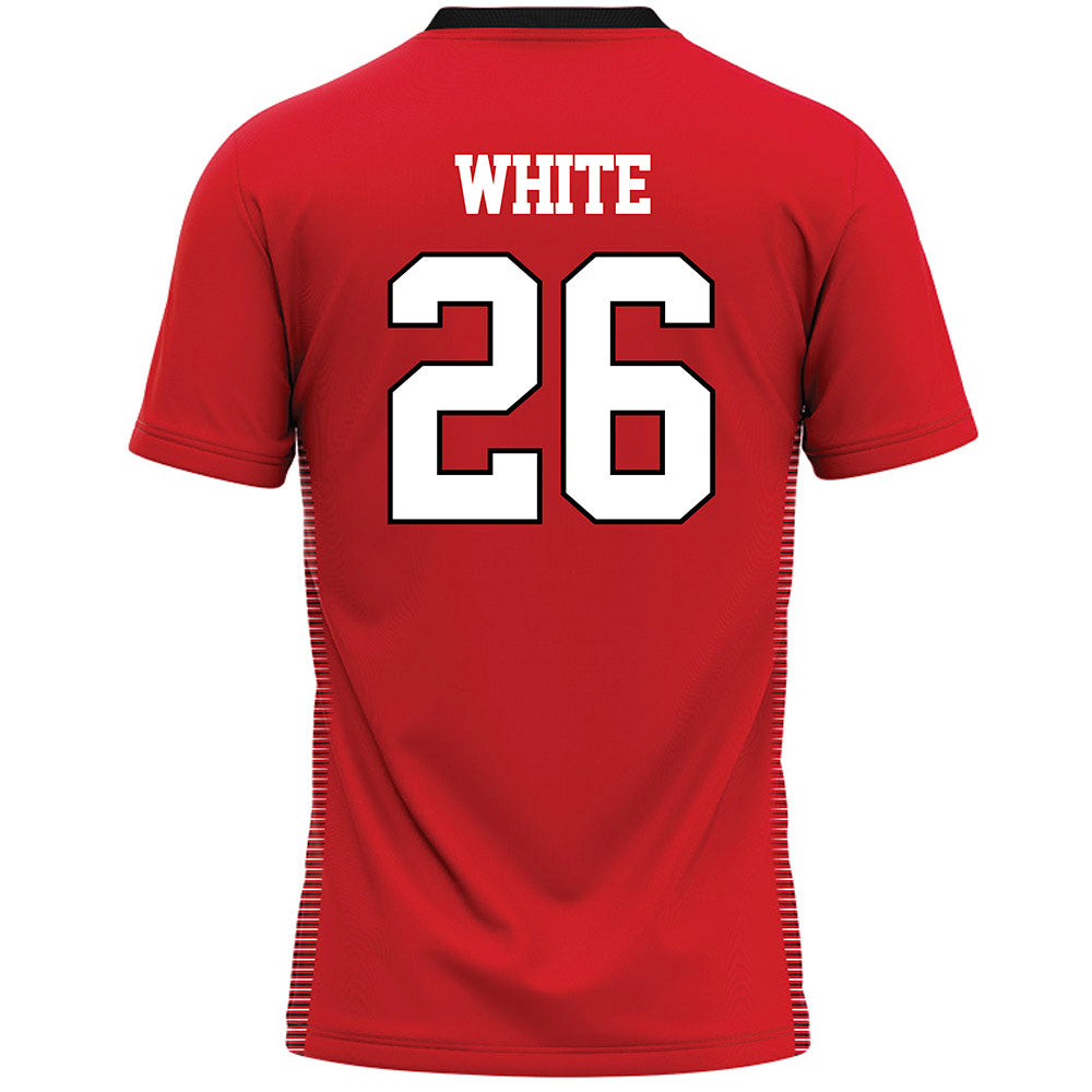 Davidson - NCAA Women's Lacrosse : Mali White - Red Lacrosse Jersey