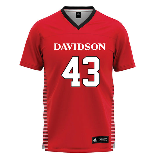 Davidson - NCAA Women's Lacrosse : Ella Fletcher - Red Lacrosse Jersey -0