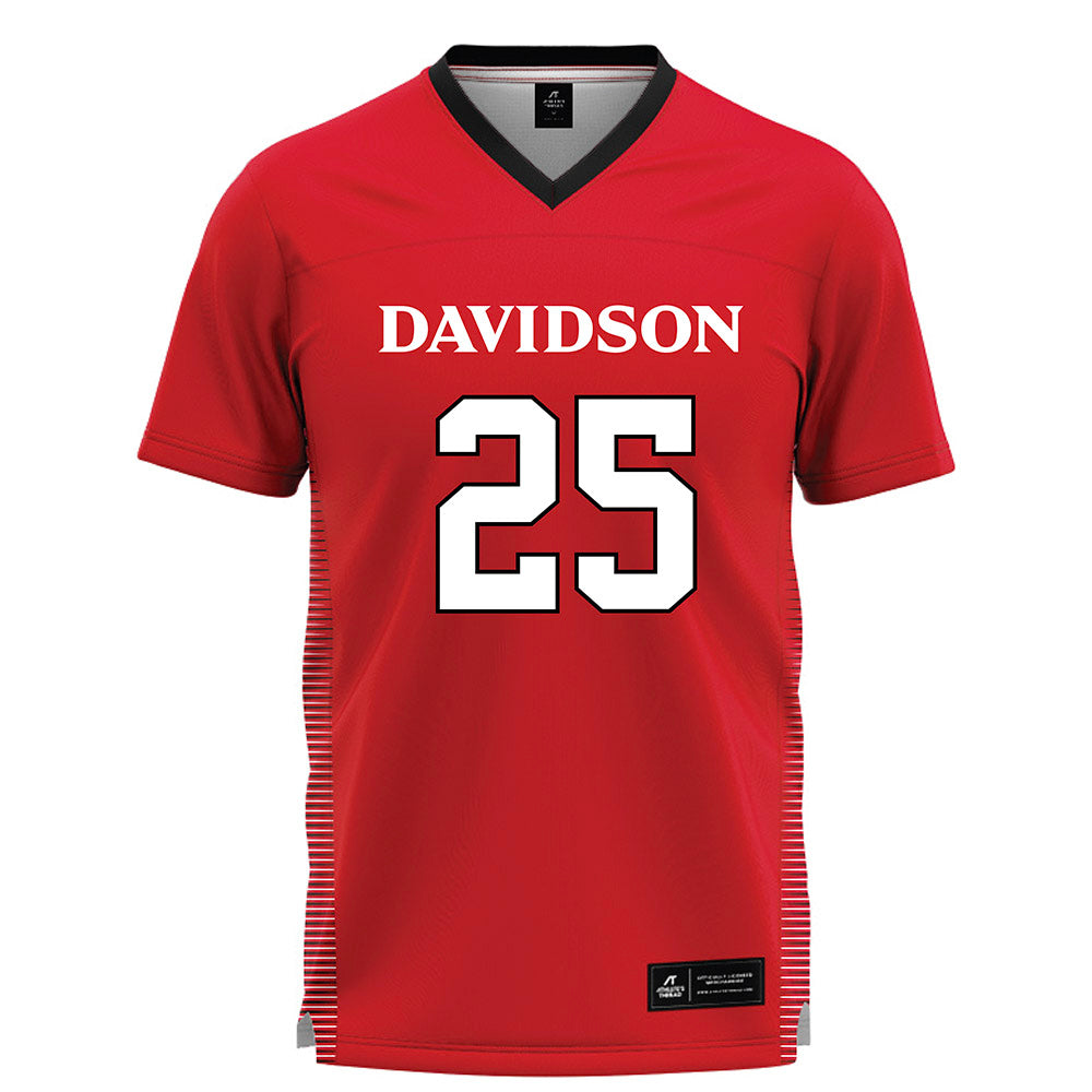 Davidson - NCAA Women's Lacrosse : Kella McGrail - Red Lacrosse Jersey -0
