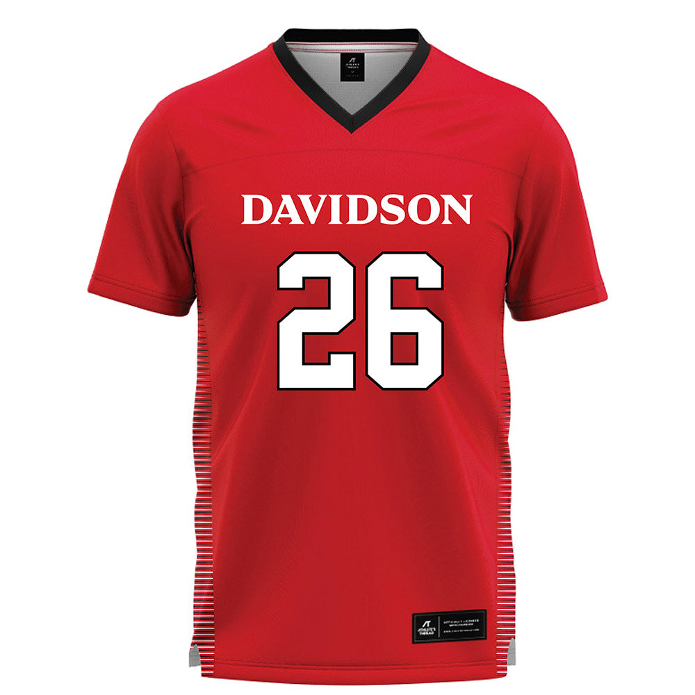 Davidson - NCAA Women's Lacrosse : Mali White - Red Lacrosse Jersey