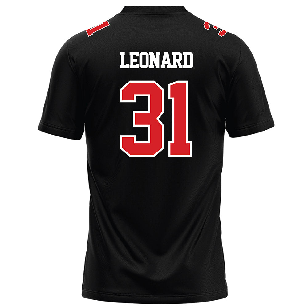 Davidson - NCAA Football : Michael Leonard - 2023 Black Football Jersey
