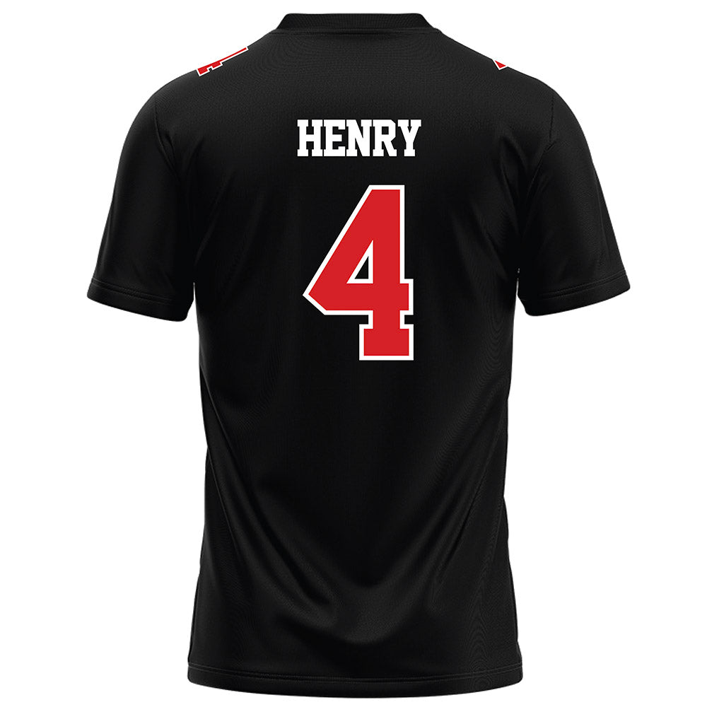 Davidson - NCAA Football : Tahir Henry - 2023 Black Football Jersey