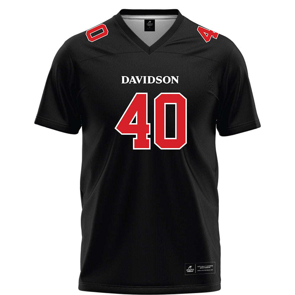 Davidson - NCAA Football : Carius McClain - 2023 Black Football Jersey