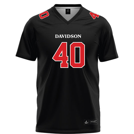 Davidson - NCAA Football : Carius McClain - 2023 Black Football Jersey