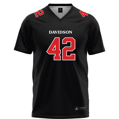 Davidson - NCAA Football : Dallas Brown - 2023 Black Football Jersey