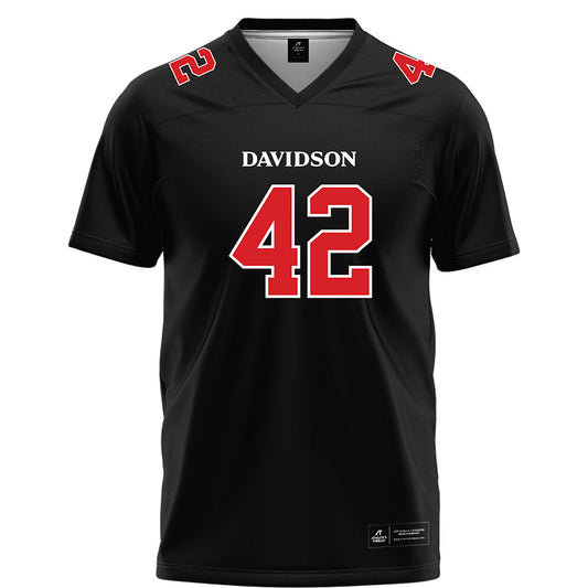 Davidson - NCAA Football : Dallas Brown - 2023 Black Football Jersey