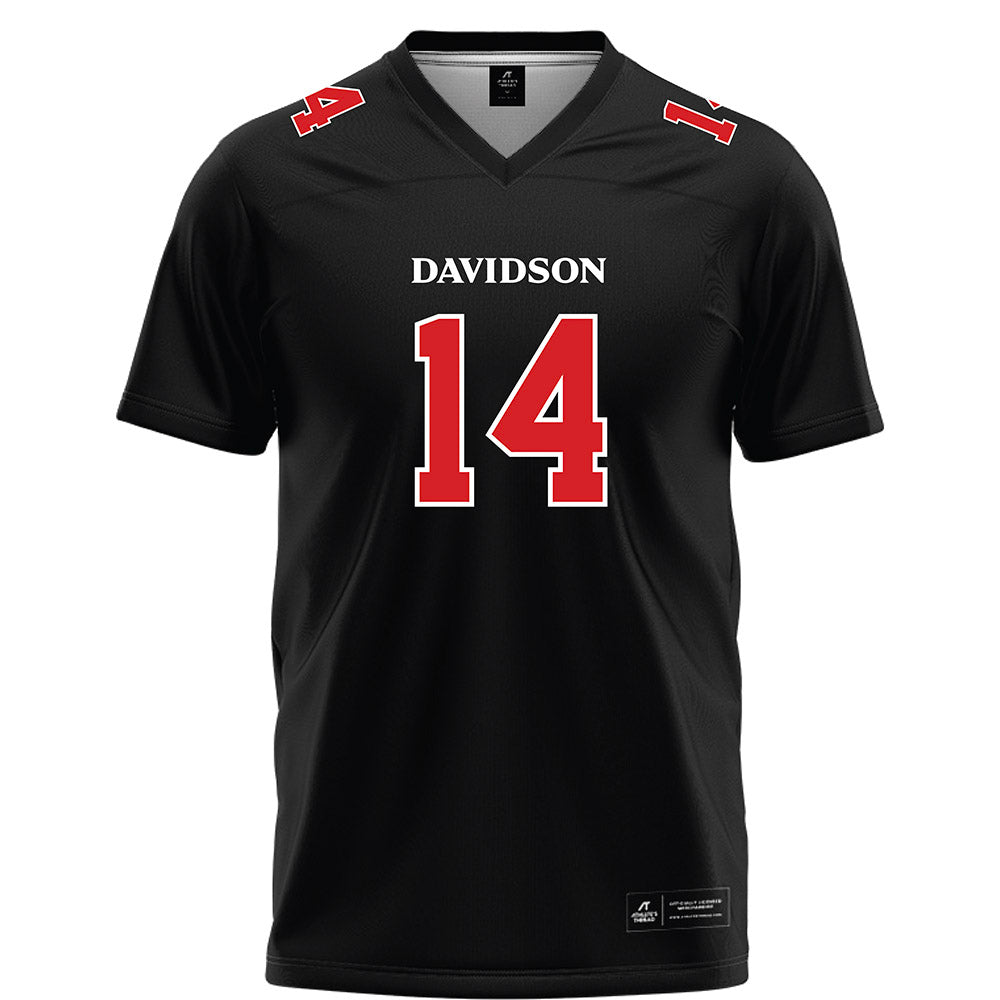 Davidson - NCAA Football : Landon Smart - 2023 Black Football Jersey