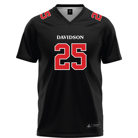 Davidson - NCAA Football : Aaron Carey - 2023 Black Football Jersey