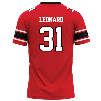 Davidson - NCAA Football : Michael Leonard - 2023 Red Football Jersey