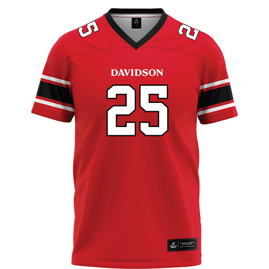 Davidson - NCAA Football : Aaron Carey - Red Football Jersey