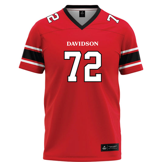 Davidson - NCAA Football : Liam Turner - Red Football Jersey