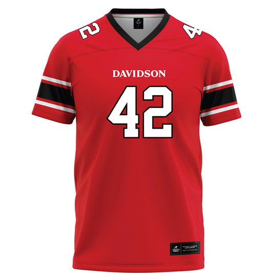 Davidson - NCAA Football : Dallas Brown - Red Football Jersey