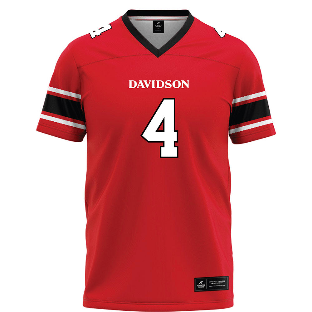 Davidson - NCAA Football : Tahir Henry - 2023 Red Football Jersey