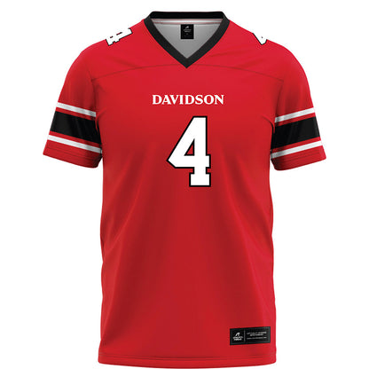 Davidson - NCAA Football : Tahir Henry - 2023 Red Football Jersey