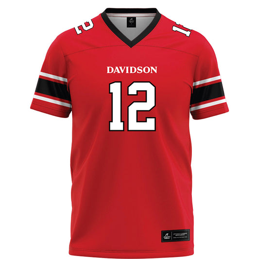 Davidson - NCAA Football : Zion Wells - Red Football Jersey