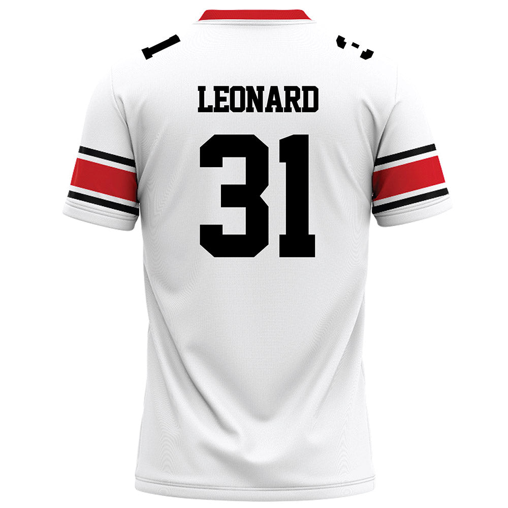 Davidson - NCAA Football : Michael Leonard - 2023 White Football Jersey