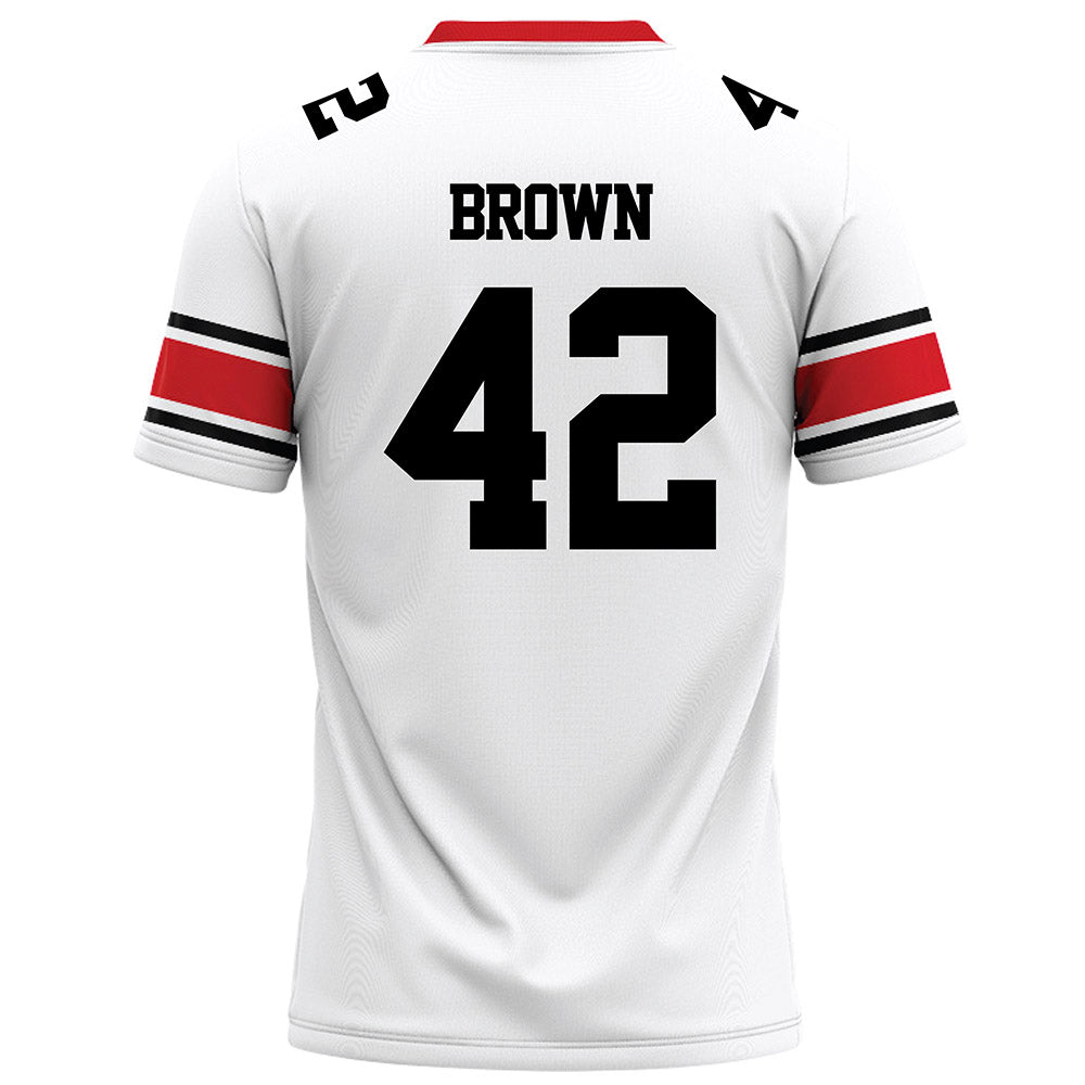 Davidson - NCAA Football : Dallas Brown - 2023 White Football Jersey