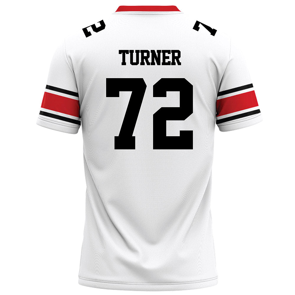 Davidson - NCAA Football : Liam Turner - 2023 White Football Jersey